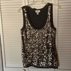 Sequin Gray and Silver tank.